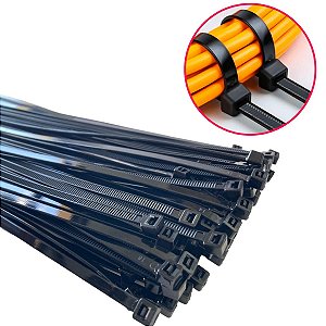 100 Unidades Abraçadeiras De Nylon 10cm Enforca Gato 2,5mm x 100mm Organizador de Cabos