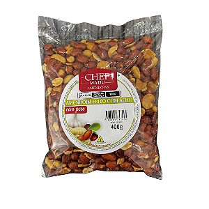 Amendoim Frito Com Pele Com Alho Chef Madu 400g