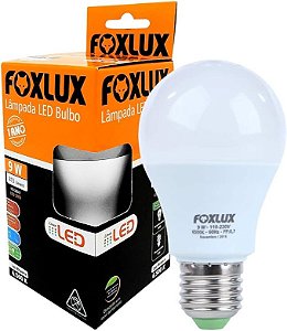 Lâmpada LED Bulbo 9W 6500K Bivolt Fx - Foxlux