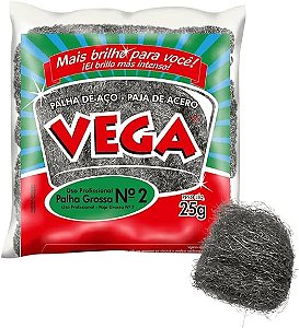 Palha de Aço Profissional n°2 Vega Steel fardo com 20 unidades
