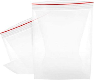 SACO PLASTICO COM FECHO ZIP PACOTE COM 100 UNIDADES