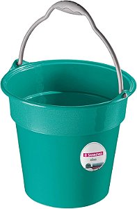 Balde Plástico de 8 Litros, Cor Verde, Linha Oba, Sanremo