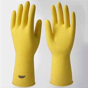 LUVA DE LIMPEZA SANRO FIT AMARELA PAR