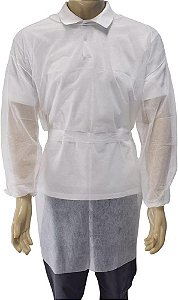 AVENTAL TNT MANGA LONGA 20 GRAMAS C/ 10 UNIDADES