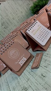 Mini Calendário de mesa 2026 - Personalizado