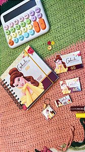 Agenda quadrada + etiqueta escolar