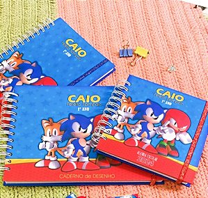 Kit 02 - Agenda quadrada /Caderno de desenho e Caderno colegial