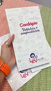 Cardápio capa dura c/parafuso