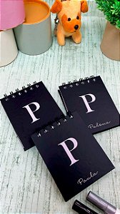 Bloquinho 9x11 c/80fls fundo liso c/Letra e nome