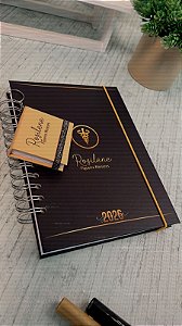 Agenda A5 pessoal neutra - arte de cursos com LOGO