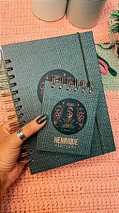 Caderno A5 c/pauta acompanhado com bloco anotações 9x11 s/pauta