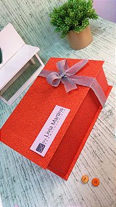 Caixa Cartonada 27x17x9cm - Fundo textura laranja