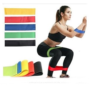 Kit 5 Faixas Elásticas Para Exercícios Mini Band Resistencia
