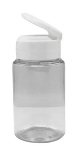 Kit Frasco Pet Transparente c/ Tampa Flip Top Branca 500 mg (24 unidades)