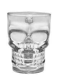 Kit Caneca De Vidro Caveira Para Chopp Cerveja Sorvete