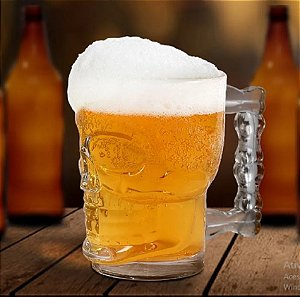 Kit Caneca De Vidro Caveira Para Chopp Cerveja Sorvete