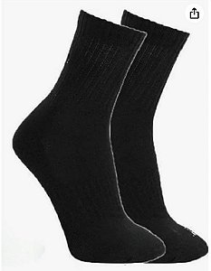 Kit Com 12 Pares De Meias Masculina Preto BÁSICA 39 a 43 Cor Preto Tamanho 39-43