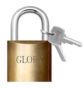 Cadeado de Ferro Importado Glory 12 peças 32mm Dourado