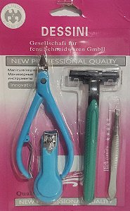 Kit Alicate Unha Cutícula Dessini Importado 4 Peças