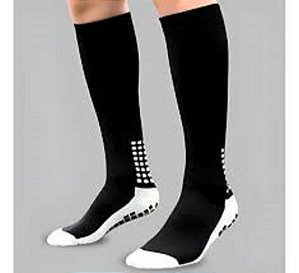 Par Meia Cano Alto Longa Antiderrapante Esportiva