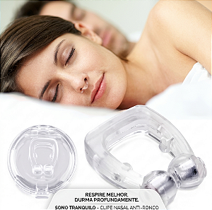 Aparelho Anti Ronco Clipe Nasal Magnético com Imãs Terapêuticos