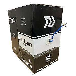 Cabo de Rede CAT6E 305m Azul 100% Cobre