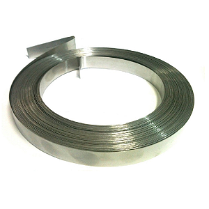 Fita De Aço Galvanizado 430 x 0,50mm x 19mm Rolo C/ 25m