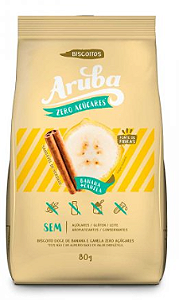 Biscoito Doce com Banana e Canela Zero Açúcar Aruba - 80g