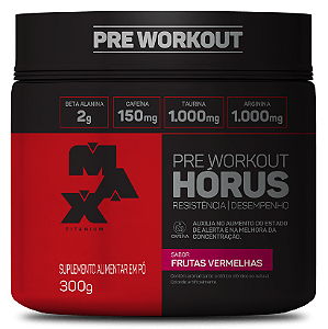 Pre Workout Hórus Max Titanium Frutas Vermelhas Pote 300G