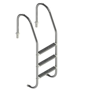 Escada Inox Inaqua 3 Degraus em INOX 304