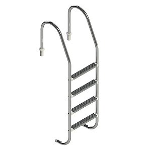 Escada Inox Inaqua 4 Degraus em INOX 304