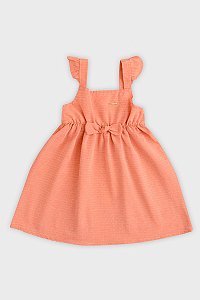 Vestido Infantil em Sarja Laranja
