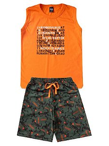 CONJUNTO INFANTIL VERÃO LARANJA