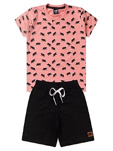 CONJUNTO INFANTIL VERÃO URSO -  SALMÃO