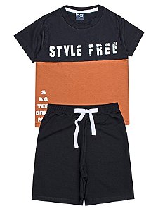 CONJUNTO INFANTIL VERÃO - PRETO