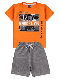 CONJUNTO INFANTIL VERÃO LARANJA - LARANJA