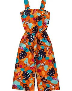 Macacão Feminino Infantil Tropical