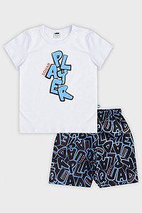 Conjunto Infantil Menino Player Branco