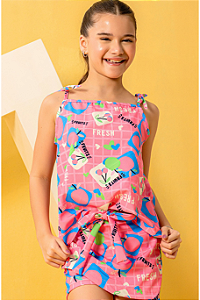 Conjunto Infantil Menina Maressa Rosa (Short + Blusinha) Tamanho:4 (1040127429)