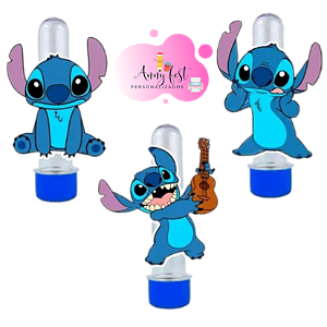 50 apliques 3D lilo e stitch para tubetes / caixa acrílica/sacolas