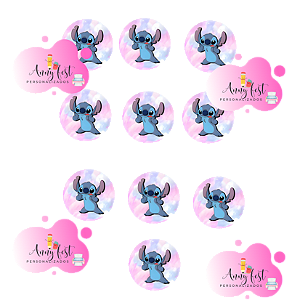 50 adesivos para copo de algodão doce / sacolas