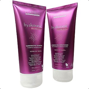 Kit Plattelli Shampoo Condicionador Hyaluronic 200ml Brilho Maciez