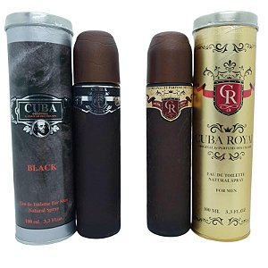 Perfume Cuba Black + Cuba Royal Masculino Importado 100 ml