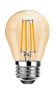 LED filamento bulbo E27 G45   Mini globo 4W