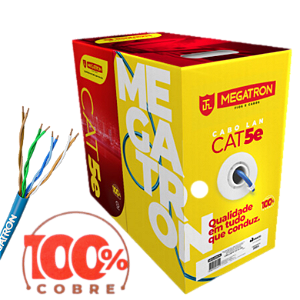 CABO COMUN. DE DADOS LAN 4P CAT5E CM CX 305M AZ