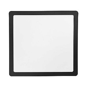 Painel Led Preto Sobrepor 24w 3000k Luz Amarela