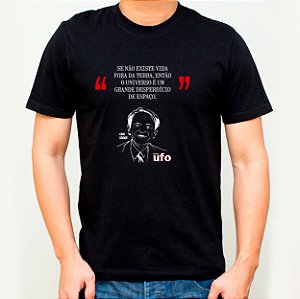 Camiseta com frase de Carl Sagan