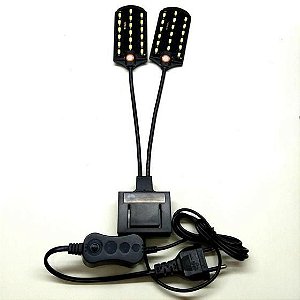 Luminaria Para Aquário Em Led Soma X7 Preta (15w) Leitura
