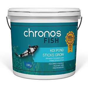Ração Para Carpas Chronos Fish Koi Pond Sticks Grow 1,300Kg