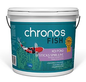 Ração Para Carpas Chronos Fish Koi Pond Sticks Spiruline 3,9Kg